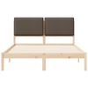 vidaXL Letto con Testiera Rivestita Talpa 160 x 200 cm Pino massello