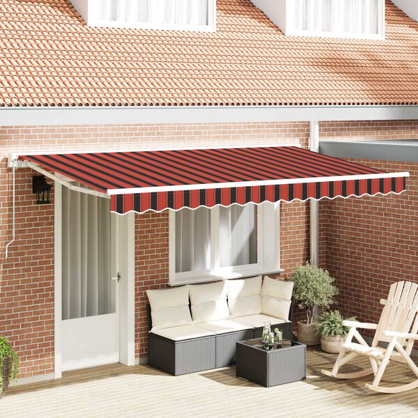 vidaXL Telo di ricambio per tenda da sole Multicolore 380 x 195 cm