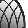 vidaXL Specchio da Giardino Nero 100x45 cm in Ferro per Uso Esterno
