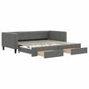 vidaXL Divano Letto Estraibile Cassetti Grigio Scuro 100x200cm Tessuto
