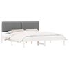 vidaXL Letto con Testiera Rivestita Grigio chiaro 200 x 200 cm
