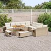 vidaXL Set Divano da Giardino 13 pcs Beige polyrattan