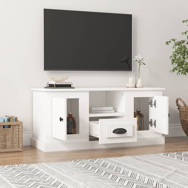 vidaXL Mobile Porta TV Bianco 100x35,5x45 cm in Legno Multistrato