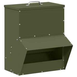 vidaXL Feeder per pollo Verde oliva 20 x 25 x 35 cm