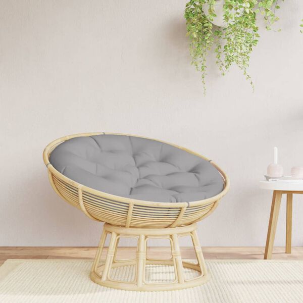 vidaXL Cuscino Rotondo Grigio &Oslash; 100x11 cm in Tessuto Oxford