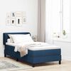 vidaXL Letto a molle con materasso Blu 90 x 200 cm Tessuto