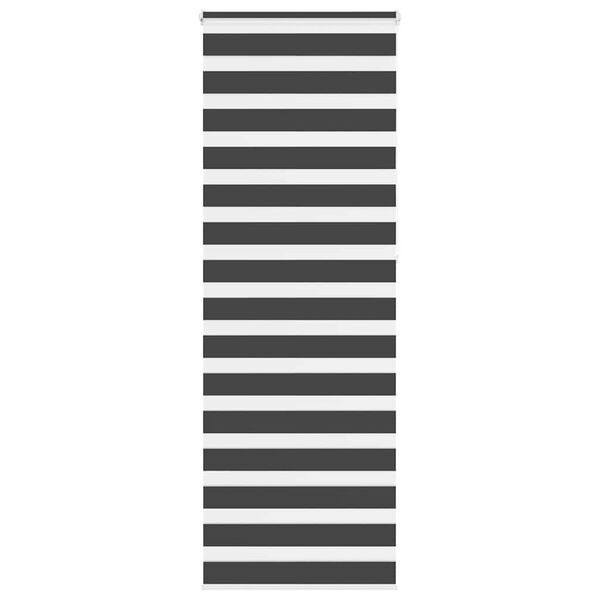 vidaXL Tenda a Rullo Zebra Nero Larghezza Tessuto 80,9 cm Poliestere