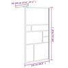 vidaXL Parete per Doccia Walk in 115x195 cm in Vetro ESG Bianco