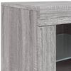 vidaXL Credenza con Luci LED Grigio Sonoma 283x37x67 cm
