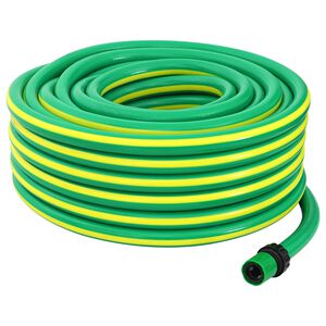vidaXL Tubo da Giardino 5-Ply Verde e Giallo 1 / 2'' 10 m PVC