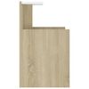 vidaXL Comodino Bianco e Rovere Sonoma 40x35x60 cm Legno Multistrato