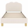 vidaXL Struttura letto bambini con testata Crema 80 x 160 cm
