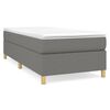 vidaXL Giroletto a Molle con Materasso Grigio Scuro 100x200 cm Tessuto
