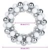 vidaXL Corone di Palline di Natale 2 pcs Bianco e Argento