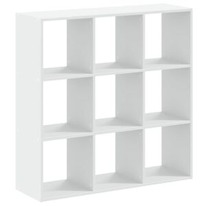 vidaXL Libreria Bianca 102x32x102 cm in Legno Multistrato