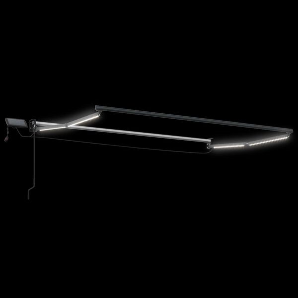 vidaXL Tenda retrattile manuale con LED Crema 2,5 x 2 m