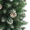 vidaXL Albero di Natale Artificiale Sottile Verde e Bianco 150 cm