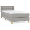 vidaXL Giroletto a Molle con Materasso Grigio Chiaro 80x200 cm Tessuto