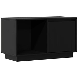 vidaXL Mobile Porta TV Nero 74x35x44 cm in Legno Massello di Pino