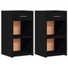 vidaXL Comodini 2pz Neri 35x34x65 cm in Legno Multistrato