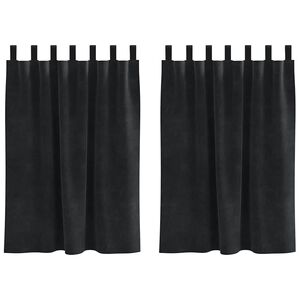 vidaXL Tende oscuranti 2 pz Nero 140 x 140 cm Velluto