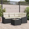 vidaXL Set Divano da Giardino 5 pcs Marrone e Crema polyrattan