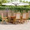 vidaXL Set da Pranzo da Giardino 7 pz Tortora Tessuto e Legno Massello