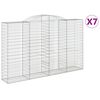 vidaXL Cesti Gabbioni ad Arco 7 pz 300x50x180/200 cm Ferro Zincato