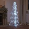 vidaXL Albero di Natale con 160 LED Bianco Freddo 150 cm Acrilico