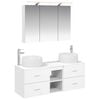 vidaXL Set di mobili per il bagno 4 pcs Bianco