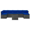 vidaXL Set Divani da Giardino su Pallet 8 pz con Cuscini Massello Pino