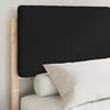 vidaXL Letto con Testiera Rivestita Nero 140 x 190 cm Pino massello