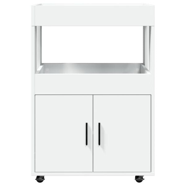 vidaXL Carrello Bar Bianco 60x39,5x89 cm in Legno Multistrato