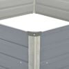 vidaXL Letto di Coltura Rialzato 129x129x45 cm Acciaio Zincato Grigio