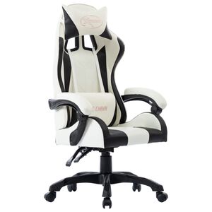 vidaXL Sedia da Gaming Nera in Similpelle