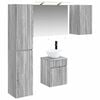 vidaXL Set di Armadi da Bagno 5 pz Sonoma grigio Legno ingegnerizzato