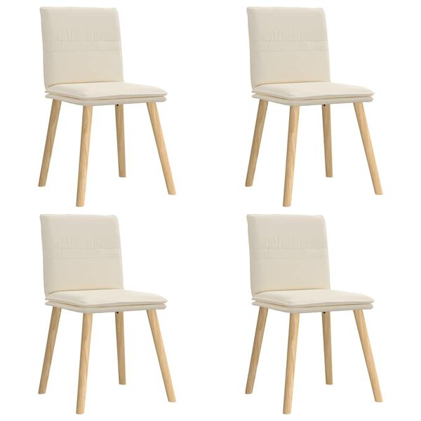vidaXL Sedie da Pranzo 4 pz Lino