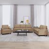 vidaXL Set di Divani 3 pz con Cuscini cappuccino in Similpelle