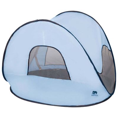 DERYAN Tenda da Spiaggia Pop-up con Zanzariera 120x90x80 cm Blu Cielo
