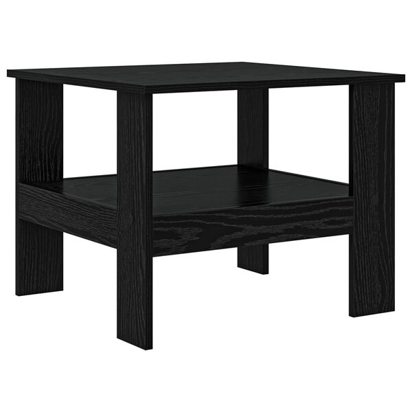 vidaXL Tavolino da salotto Rovere Nero 57 x 55 x 45 cm
