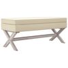 vidaXL Sgabello Portaoggetti 110x45x49 cm in Lino