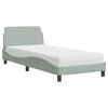 vidaXL Letto con Materasso Dover Grigio Chiaro 80x200 cm in Velluto