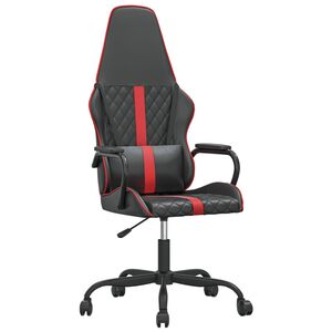 vidaXL Sedia da Gaming Massaggiante Rossa e Nera in Similpelle