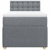 vidaXL Giroletto a Molle con Materasso Grigio Chiaro 90x190 cm Tessuto