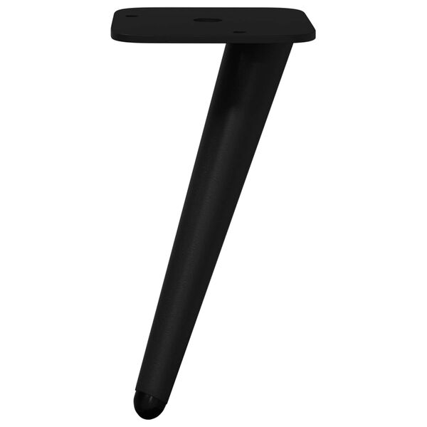 vidaXL Piedini in Piedi 2 pcs Nero 56 x 56 x 100 mm Ferro