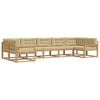 vidaXL Set di divani da esterno 7 pz Bianco e Beige