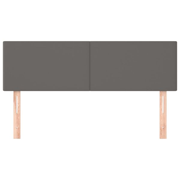 vidaXL Testiera Grigio 144x5x78/88 cm in Similpelle