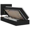 vidaXL Letto con contenitore e materasso Nero 90 x 190 cm Tessuto