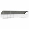 vidaXL Cuccia per cani 4 pz Argento 8 x 2 x 2 m Acciaio zincato