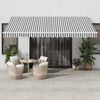 vidaXL Tenda Retrattile Manuale con LED Antracite e Bianco 450x350 cm